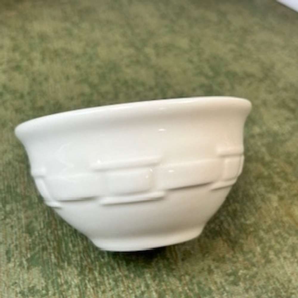 Longaberger‎ Pottery Traditions Ivory Woven Basket Weave Bowl USA 4.5 Inch Small - Picture 4 of 8